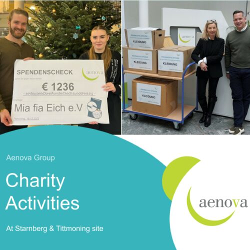 Aenova Christmas campaigns: Employees donate to social organisations