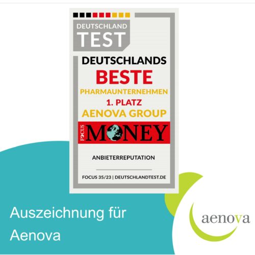 Aenova als bestes Pharmaunternehmen bei "Deutschlands Beste 2023" ausgezeichnet