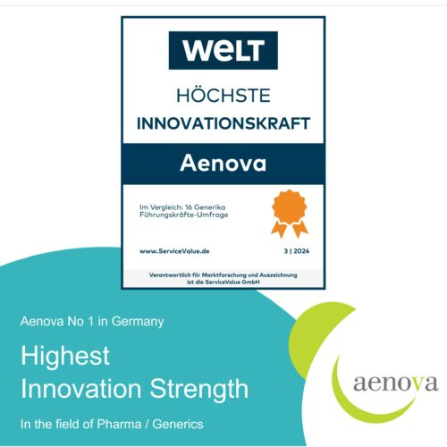 Aenova wins 'Highest Innovative Strength' award
