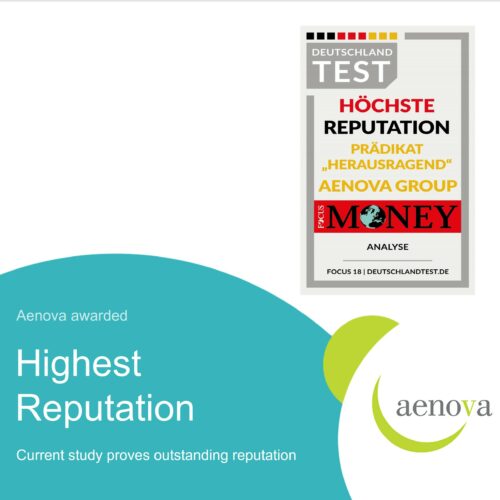 Aenova receives rating “Highest reputation: outstanding" in Focus Money Germany test