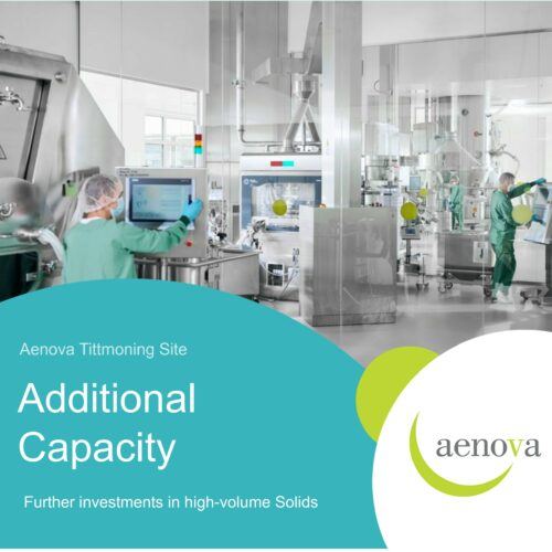 Capacity increases for around 20 million euros: Aenova further expands its high-volume solids site in Tittmoning