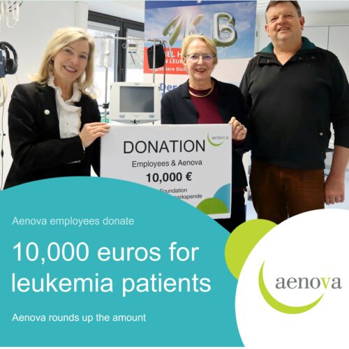 10,000 euros for the Bavarian Bone Marrow Donation foundation: Aenova presents donation check