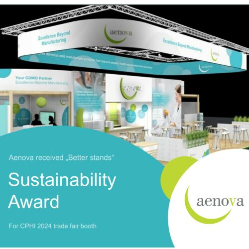 Sustainability award for exhibition stand of Aenova