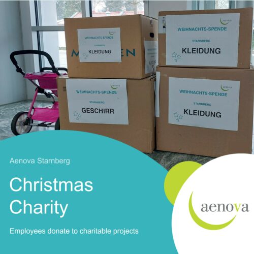Aenova Christmas campaign: employees donate to social organisations