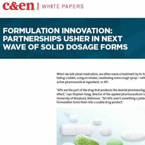 New Aenova white paper in cooperation with c&en on "Innovations in drug formulations"